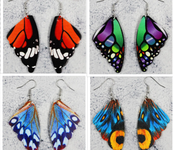 Vintage Butterfly Wings Drop Dangle Earrings