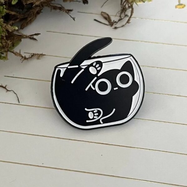 Cat in a Fishbowl Enamel Pin