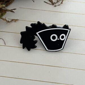 Black Cat Coffee Filter Enamel Pin
