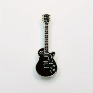 Black Electric Guitar Enamel Pin