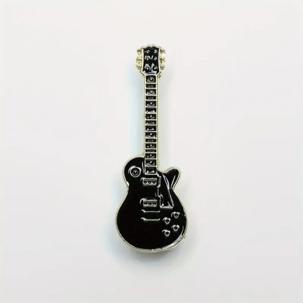Black Electric Guitar Enamel Pin