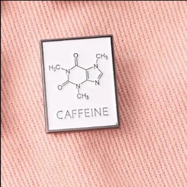 Caffeine Molecule Enamel Pin