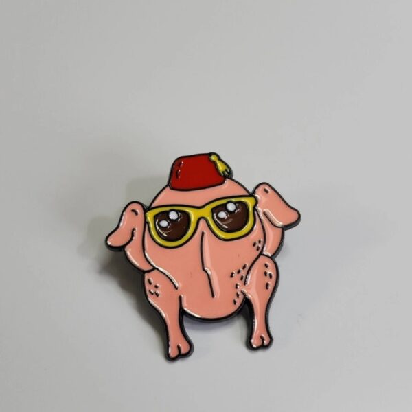 Turkey with Sunglasses Enamel Pin