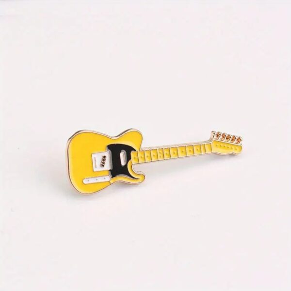 Yellow Electric Guitar Enamel Pin