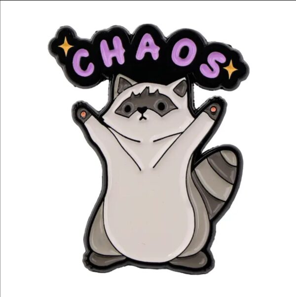 CHAOS Raccoon Enamel Pin