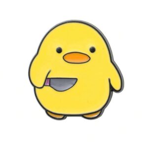 Innocent-Looking Knife Duck Enamel Pin