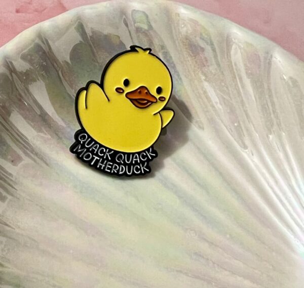 Quack Quack Motherduck Enamel Pin