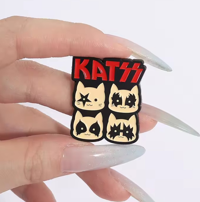 Rock & Roll All Nite… and Kitty Every Day! Enamel Pin